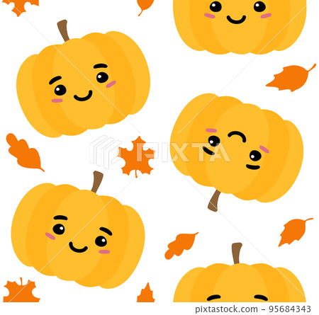 Vector seamless pattern of pumpkin with face Vector seamless pattern of pumpkin with face 95684343