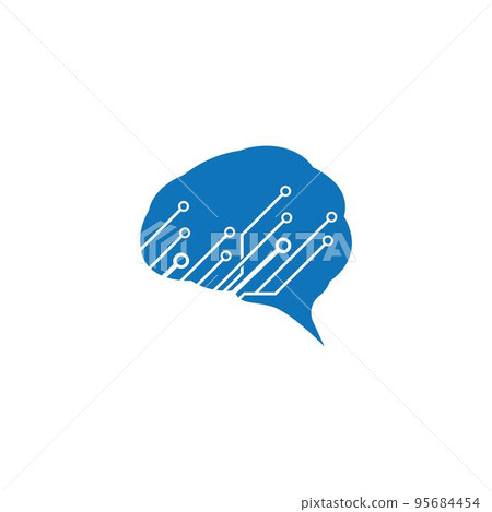 Brain symbol vector icon illustration 95684454