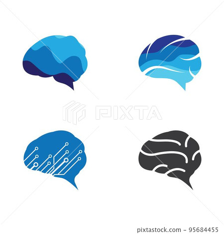 Brain symbol vector icon illustration 95684455