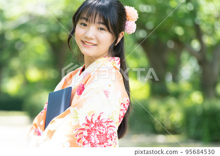 Graduation girl in hakama Graduation girl in hakama 95684530