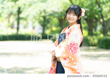 Graduation girl in hakama Graduation girl in hakama 95684532