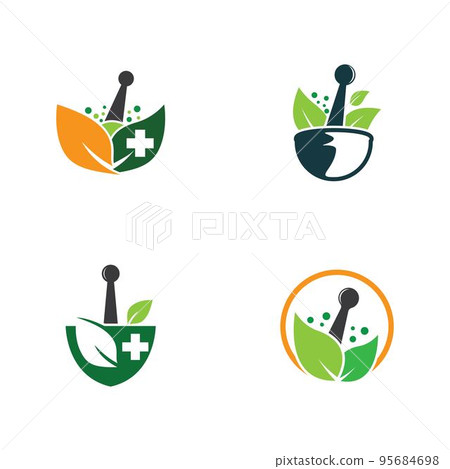 Herbal medicine symbol vector icon - Stock Illustration [95684698] - PIXTA