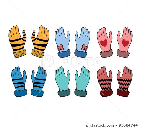 Set of Colorful Gloves Beauty Vector Set of Colorful Gloves Beauty Vector 95684744