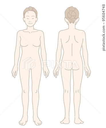 裸體女人全身圖（前/後組合） 95684748