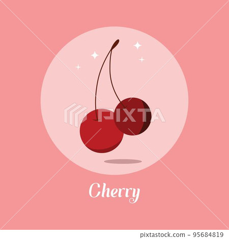 Icon of Cherry Pink Background Vector Icon of Cherry Pink Background Vector 95684819