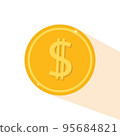 Icon of Dollar Coin Vector 95684821