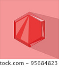 Icon of Gems Jewelry Pink Colored Vector 95684823