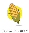 Icon Corn Organic Food Vector 95684975