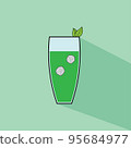 Icon Green Juice Cool with Shadow Vector 95684977
