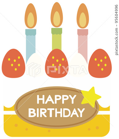 Simple and cute strawberry birthday cake Simple and cute strawberry birthday cake 95684996