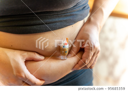 Diet female stomach waist sweets 95685359