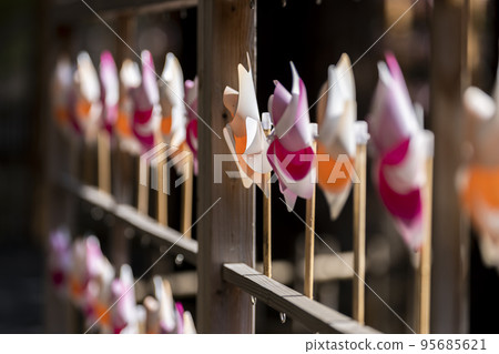 Autumn scenery of Kumano Shrine (Kumano Taisha) Kazahana in Nanyo City, Yamagata Prefecture 95685621