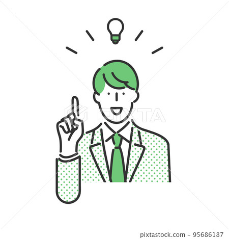 提出想法的男性商人的插圖素材 95686187
