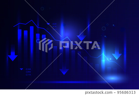 Blue Light Negative Bar Graph Chart Depreciation Business Economic Recession Blue Light Negative Bar Graph Chart Depreciation Business Economic Recession 95686313