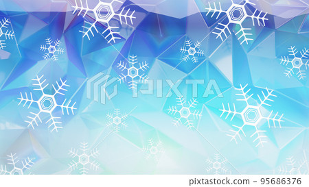 Snowflakes on polygonal background. background material. Snowflakes on polygonal background. background material. 95686376