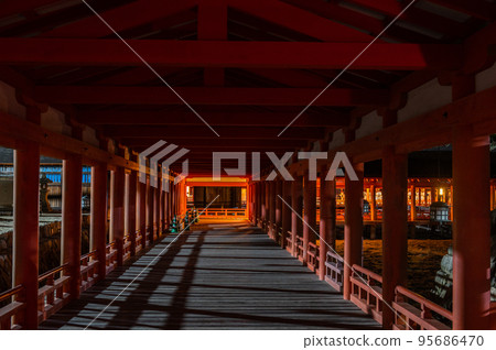 World heritage Miyajima at night World heritage Miyajima at night 95686470