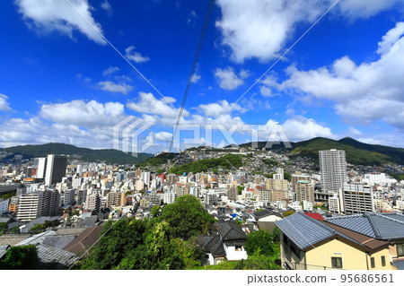 [Nagasaki Prefecture] View of Nagasaki in clear weather seen from Kazagashira Park 95686561