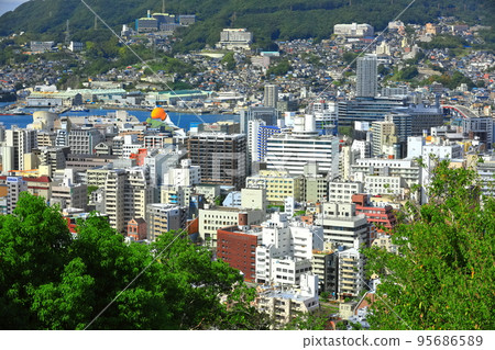 [Nagasaki Prefecture] View of Nagasaki in clear weather seen from Kazagashira Park 95686589