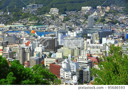 [Nagasaki Prefecture] View of Nagasaki in clear weather seen from Kazagashira Park 95686593