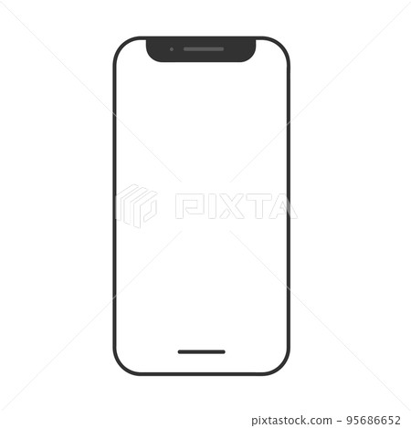 Illustration material of a simple smartphone 95686652