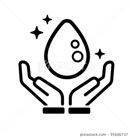 Securing water resources (SDGs) vector icon illustration 95686737