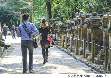 9 April 2012 a Japanese Stone Lanterns, Kasuga Taisha Shrine 95686948