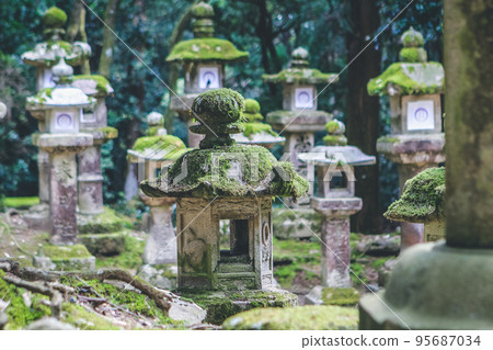 9 April 2012 a Japanese Stone Lanterns, Kasuga Taisha Shrine 95687034