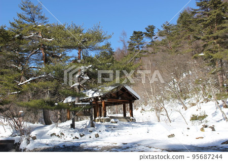 雪中的涼亭(草津西之河原公園) 雪中的涼亭(草津西之河原公園) 95687244