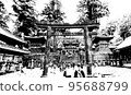 "Nikko Toshogu Shrine (ink painting style)" Nikko City, Tochigi Prefecture 95688799