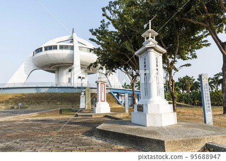 View of the symbolic monument of the Tropic of Cancer in Chiayi, Taiwan. The tropic of Cancer Marker monument next to the Solar Exploration Center in Chiayi, Taiwan. View of the symbolic monument of the Tropic of Cancer in Chiayi, Taiwan. The tropic of Cancer Marker monument next to the Solar Exploration Center in Chiayi, Taiwan. 95688947