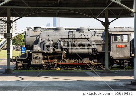 Building view of the Takao Railway Museum in the port of Kaohsiung, Taiwan, Many retired steam locomotives are displayed here. Building view of the Takao Railway Museum in the port of Kaohsiung, Taiwan, Many retired steam locomotives are displayed here. 95689485