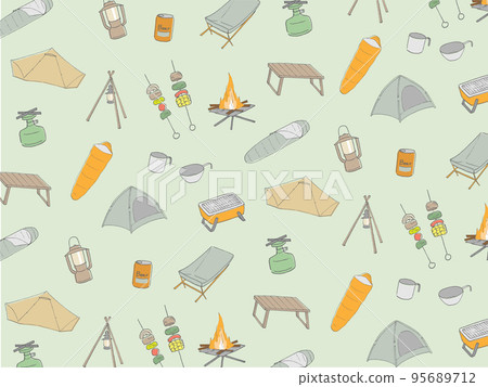 Background pattern of camping items Background pattern of camping items 95689712