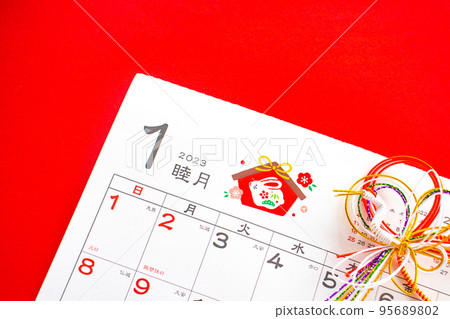 一月日曆新年 95689802