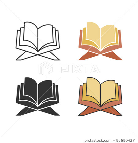Holy Quran icons set. Vector illustration isolated on white. 95690427