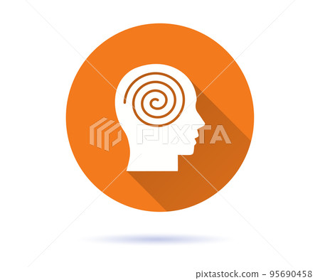 Psychotherapy icon with long shadow for graphic and web design. Psychotherapy icon with long shadow for graphic and web design. 95690458