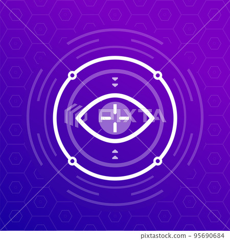 eye tracking icon, vector design 95690684