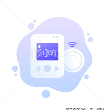 continuous glucose monitor vector illustration continuous glucose monitor vector illustration 95690961