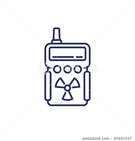 radiation detector icon, line vector 95691037