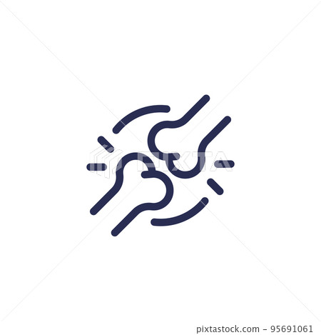 joint pain, arthritis line icon 95691061