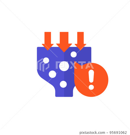 Bottleneck icon, flat vector design Bottleneck icon, flat vector design 95691062