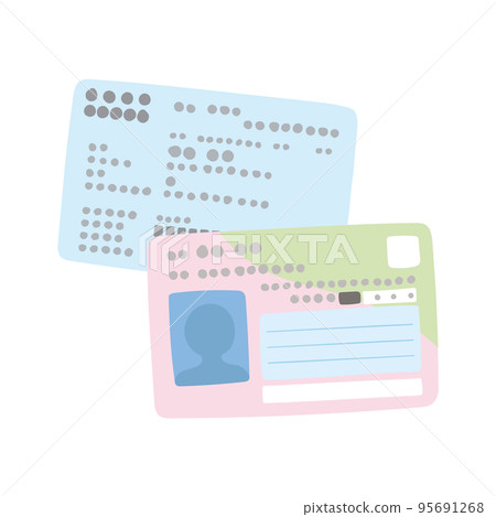 鬆散粗糙手繪我的號碼卡和醫保卡 鬆散粗糙手繪我的號碼卡和醫保卡 95691268