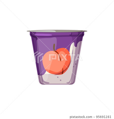 cream yogurt package cartoon vector illustration 95691281