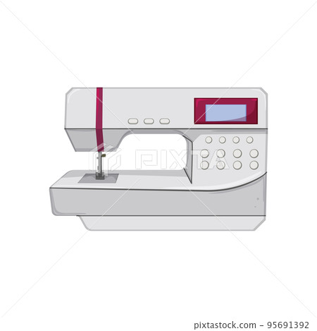 craft sew machine cartoon vector illustration 95691392