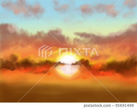 Landscape background. Abstract art template. Vector illustration. Landscape background. Abstract art template. Vector illustration. 95691499