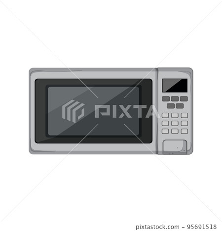 kitchen microwave oven cartoon vector illustration 95691518