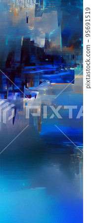 Abstract background modern futuristic graphic. Blue chaotic background. Abstract background modern futuristic graphic. Blue chaotic background. 95691519