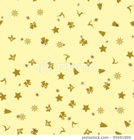 Seamless pattern with Xmas ornaments. Vector 95691999