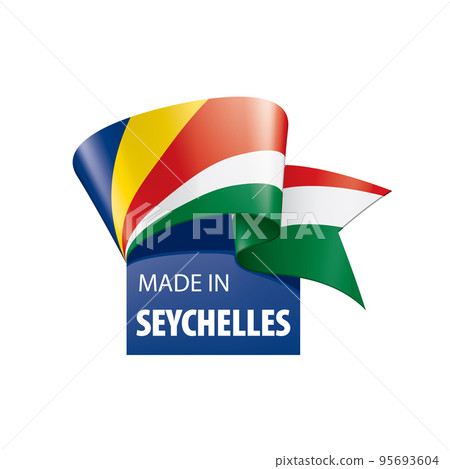 Seychelles flag, vector illustration on a white background 95693604