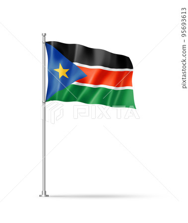 South Sudan flag isolated on white 95693613