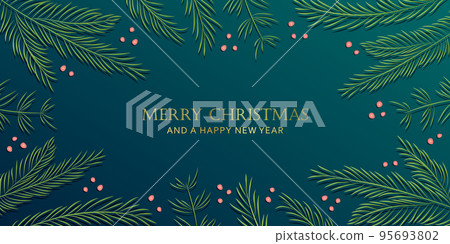 christmas background with fir branches and copy space christmas background with fir branches and copy space 95693802